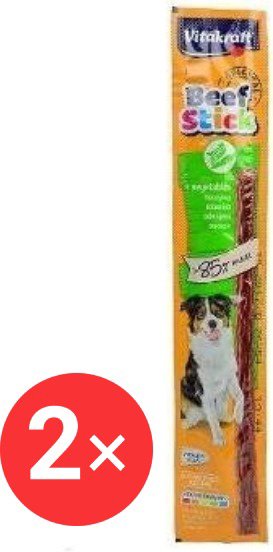 Vitakraft Dog Delicacy Beef Stick Salami Vegetable 2 × 1 pcs - Dog Treats
