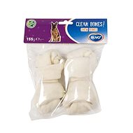 DUVO+ White Buffalo Leather Knot 14cm 2 pcs 155g - Dog Treats