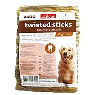 Les Filous Twisted Buffalo Sticks 12,75cm 4-6mm 100 pcs - Dog Treats