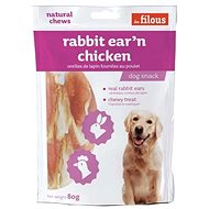 Les Filous Rabbit Ear with Chicken 80g - Dog Treats