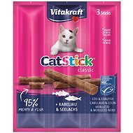 Vitakraft Cat Stick Cod/Dark Cod Delicacy, 3 × 6g - Cat Treats