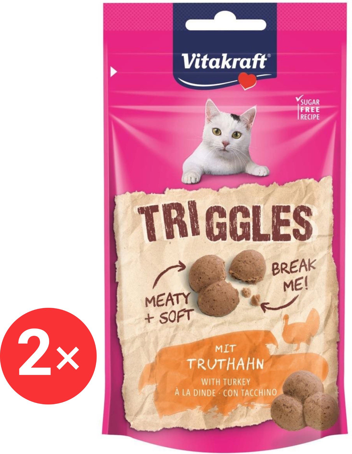 Vitakraft Cat treat Triggles turkey 2 × 40 g - Cat Treats
