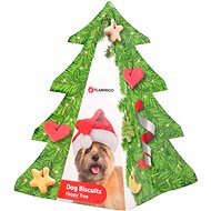 Flamingo Christmas tree filled with biscuits for dogs 200g - Advent Calendar for Dogs