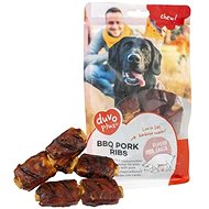 Duvo+ Pork ribs with BBQ flavour 9,8cm 6pcs 300g - Dog Treats