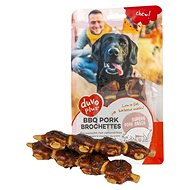 Duvo+ Pork skewer with BBQ flavour 14cm 6pcs 300g - Dog Treats