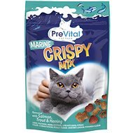PreVital Crispy Mix Maškrty s lososom, pstruhom a sleďom  60 g - Maškrty pre mačky