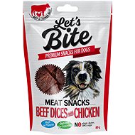 Let's Bite Meat Snacks Beef Squares with Poultry 80 g - Dog Treats