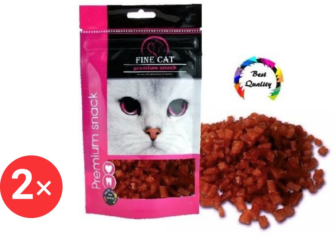 Fine Cat Duck pieces Chunkies soft 2 × 80 g - Cat Treats