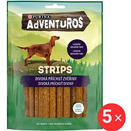 Adventuros Strips dog treats, venison 5x90g - Dog Treats
