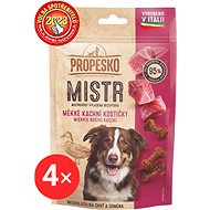Propesko Mistr měkké kachní kostičky 4 × 90 g - Dog Treats
