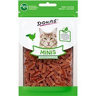 Dokas Minis - Kostičky z kuracích pŕs a lososa so šantou 30 g - Maškrty pre mačky