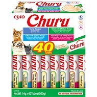 Ciao Churu Cat BOX Tuna Seafood Variety 40× 14 g - Maškrty pre mačky