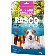 Rasco Premium Pochoutka bůvolí tyčinky obalené kachním 80 g  - Dog Jerky