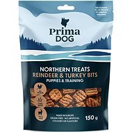 PrimaDog Northern Treats Kúsky sobieho a morčacieho pre šteňatá a na výcvik 150 g - Sušené mäso pre psov