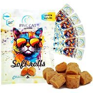Fine Cat Exclusive soft roll svačinka pro kočky kuřecí s lososem 5 × 10 g - Cat Treats