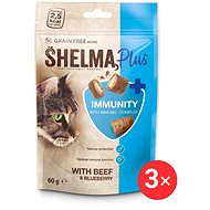 Shelma Immunity grain-free beef, blueberry pads 3 × 60 g - Cat Treats