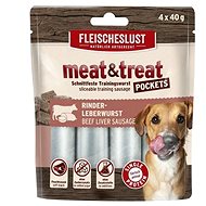 Meatlove Meat & Treat Beef Liver 4 × 40 g - Salami for Dogs