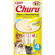 Ciao Churu Cat Chicken puree with beef and cheese 4 × 14 g - Cat Treats