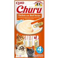 Ciao Churu Cat Chicken puree with beef 4 × 14 g - Cat Treats