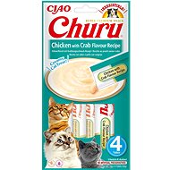 Ciao Churu Cat Chicken puree with crab 4 × 14 g - Cat Treats