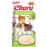 Ciao Churu Cat Chicken puree with scallop 4 × 14 g - Cat Treats