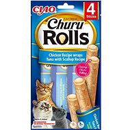 Ciao Churu Cat Rolls Chicken tubes with tuna cream and scallops 4 × 10 g - Cat Treats