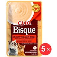 Ciao Churu Cat Bisque Chicken and beef puree 5 × 40 g - Cat Treats