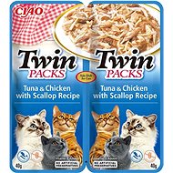 Ciao Churu Cat Twin Packs Tuna, chicken and scallop in broth 2 × 40 g - Cat Food Pouch