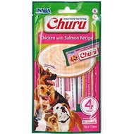 Inaba Churu Dog Chicken puree with salmon 4 × 14 g - Dog Treats