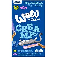 WOW Cat Licking Puree Creamy Multipack 24 × 15 g - Cat Treats