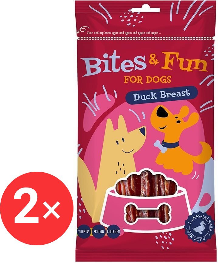 Akinu Bites&Fun Duck breast 2 × 85 g - Dog Treats