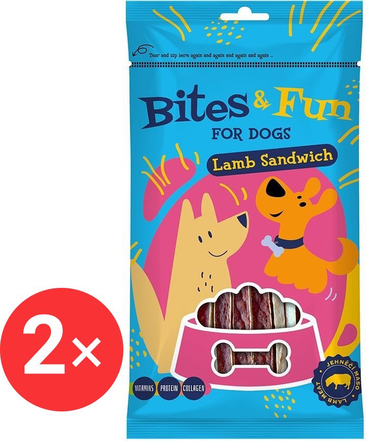 Akinu Bites&Fun Lamb sandwich 2 × 85 g - Dog Treats