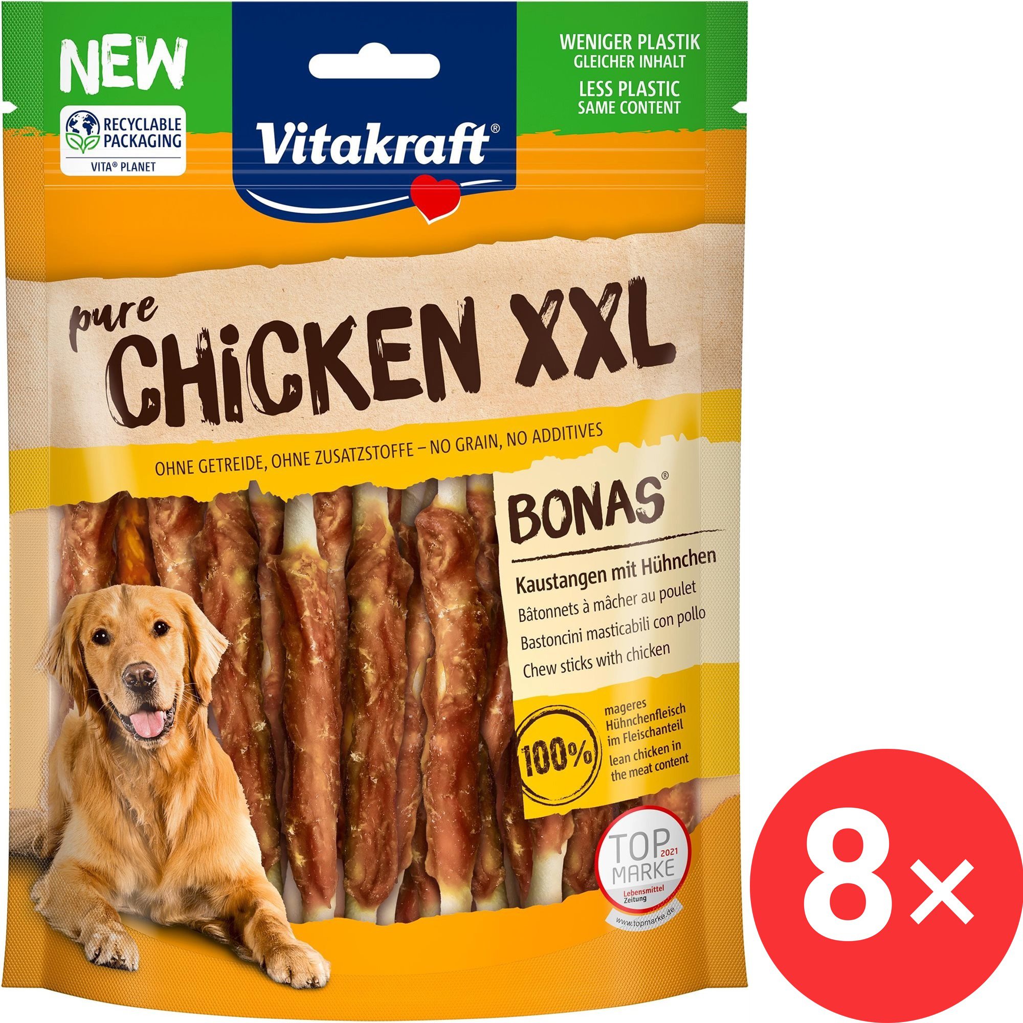 Vitakraft Chicken Bonas, chicken sticks XXL 8 × 200 g - Dog Treats