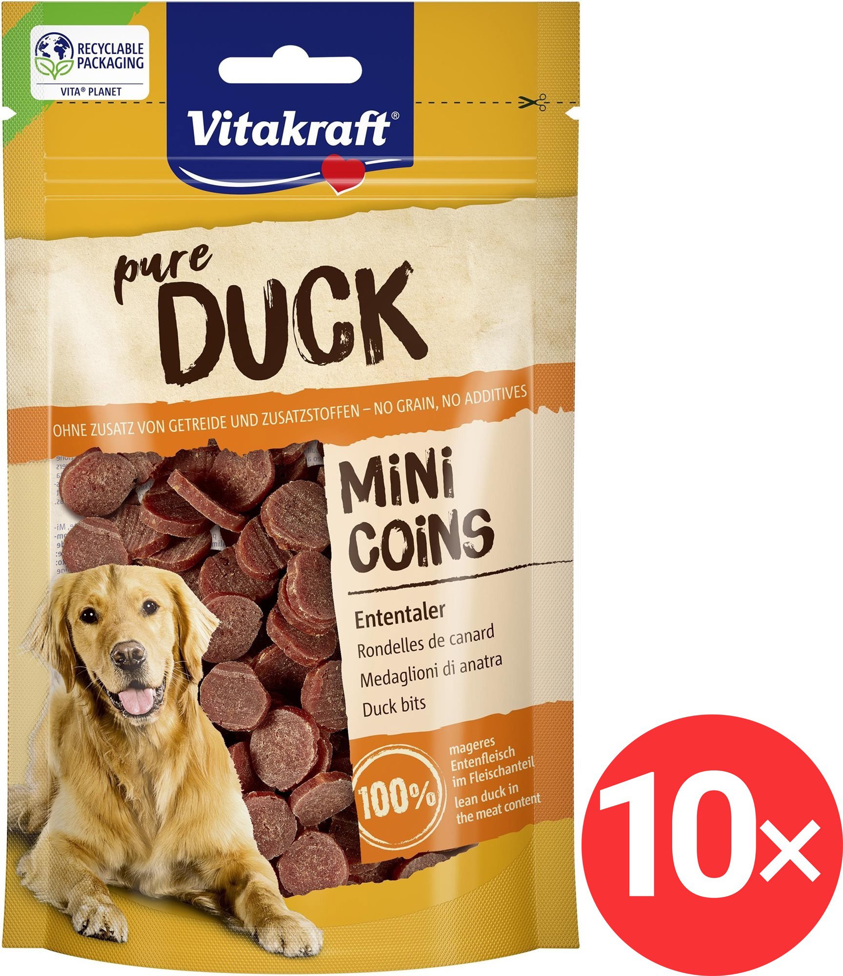 Vitakraft Duck Mini Coins 10 × 80 g - Dog Treats