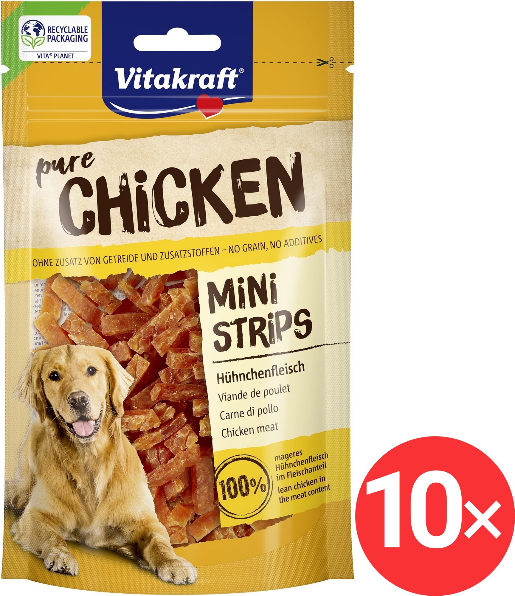 Vitakraft Chicken Mini Strips 10 × 80 g - Dog Treats