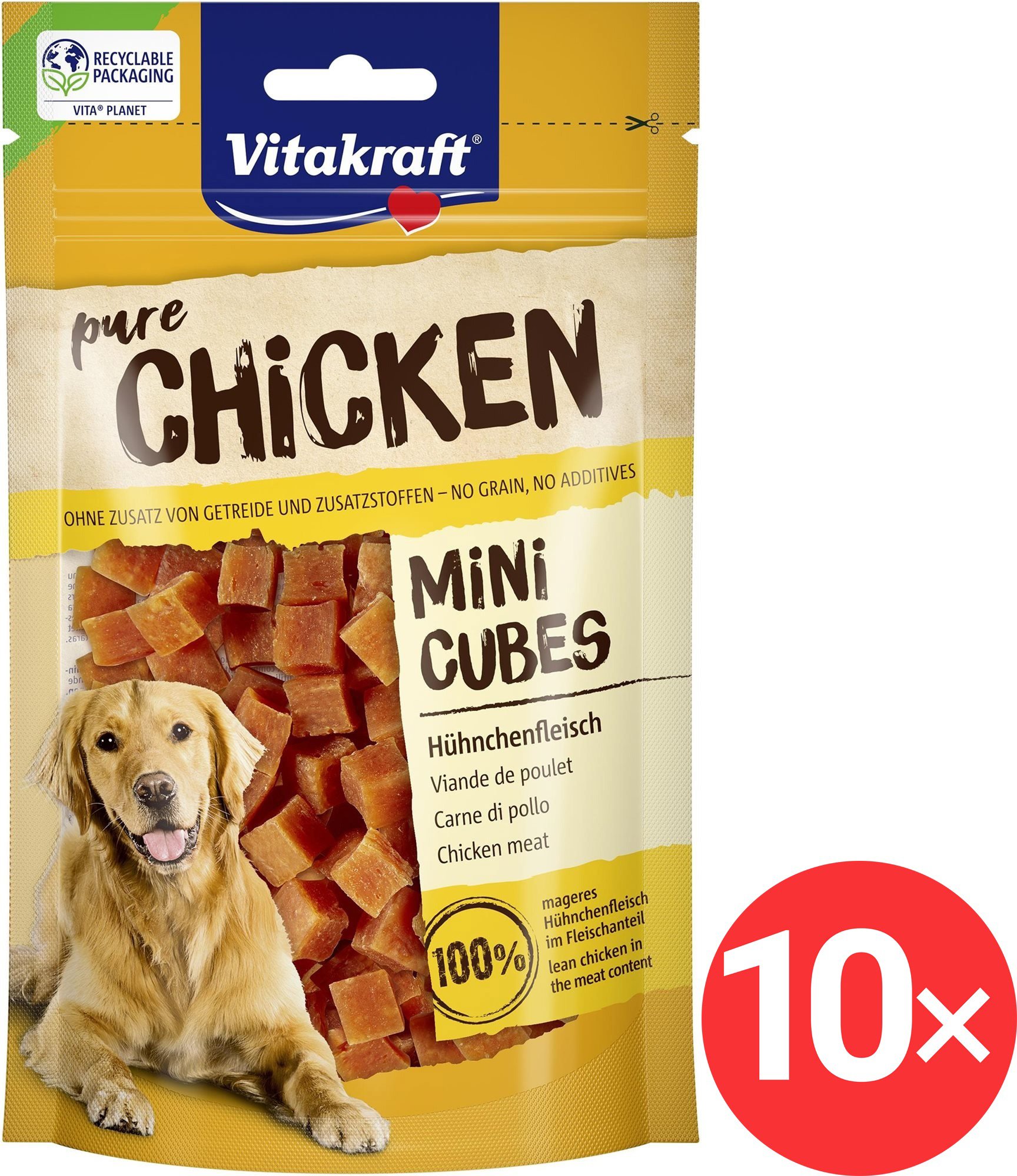 Vitakraft Chicken Mini Cubes 10 × 80 g - Dog Treats