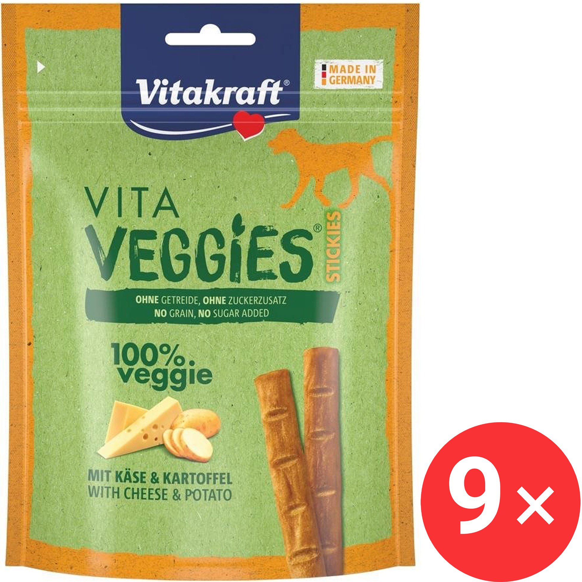 Vitakraft Vita Veggies Sticks, sajt 9 × 80 g - Kutya jutalomfalat