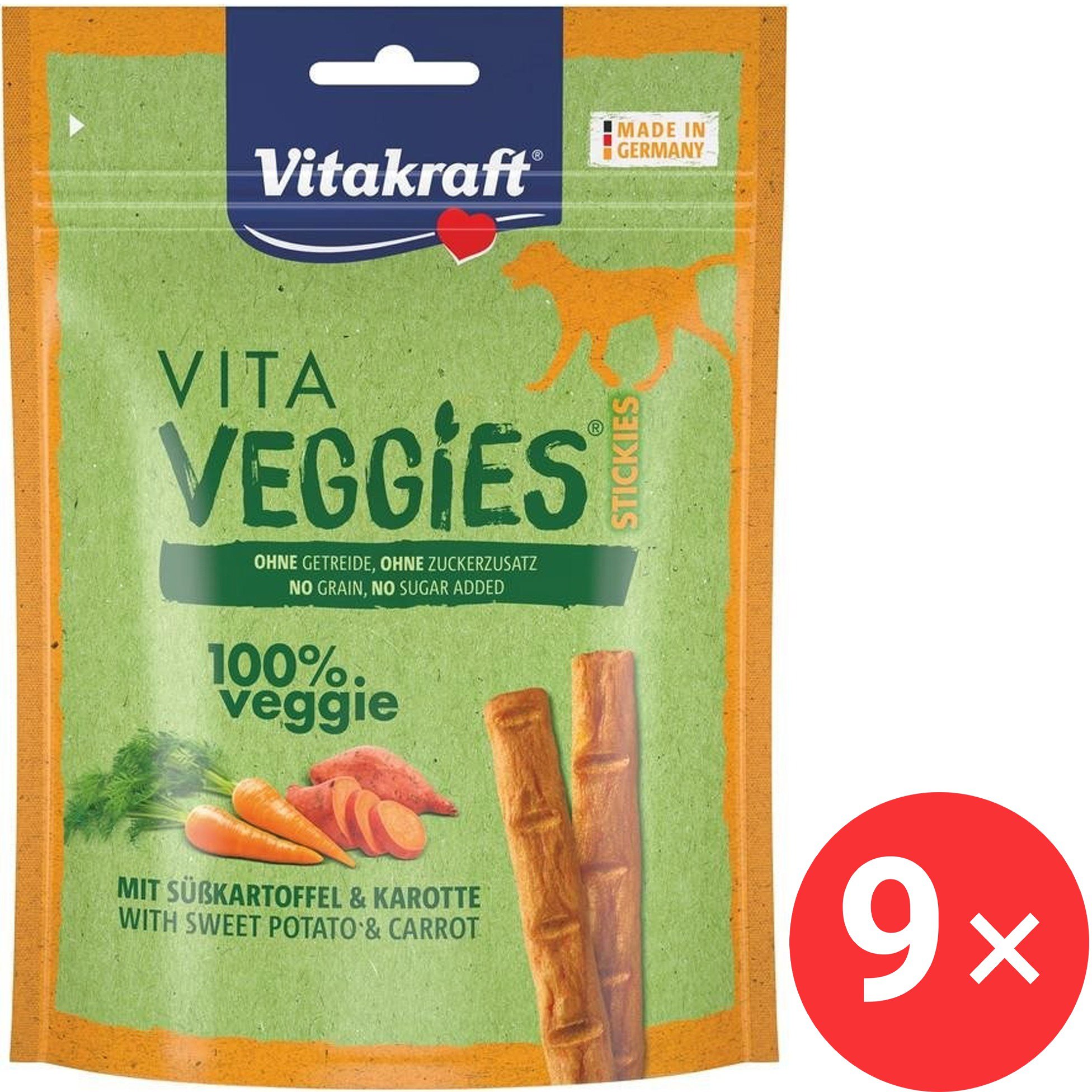 Vitakraft Vita Veggies Sticks sweet potato 9 × 80 g - Dog Treats