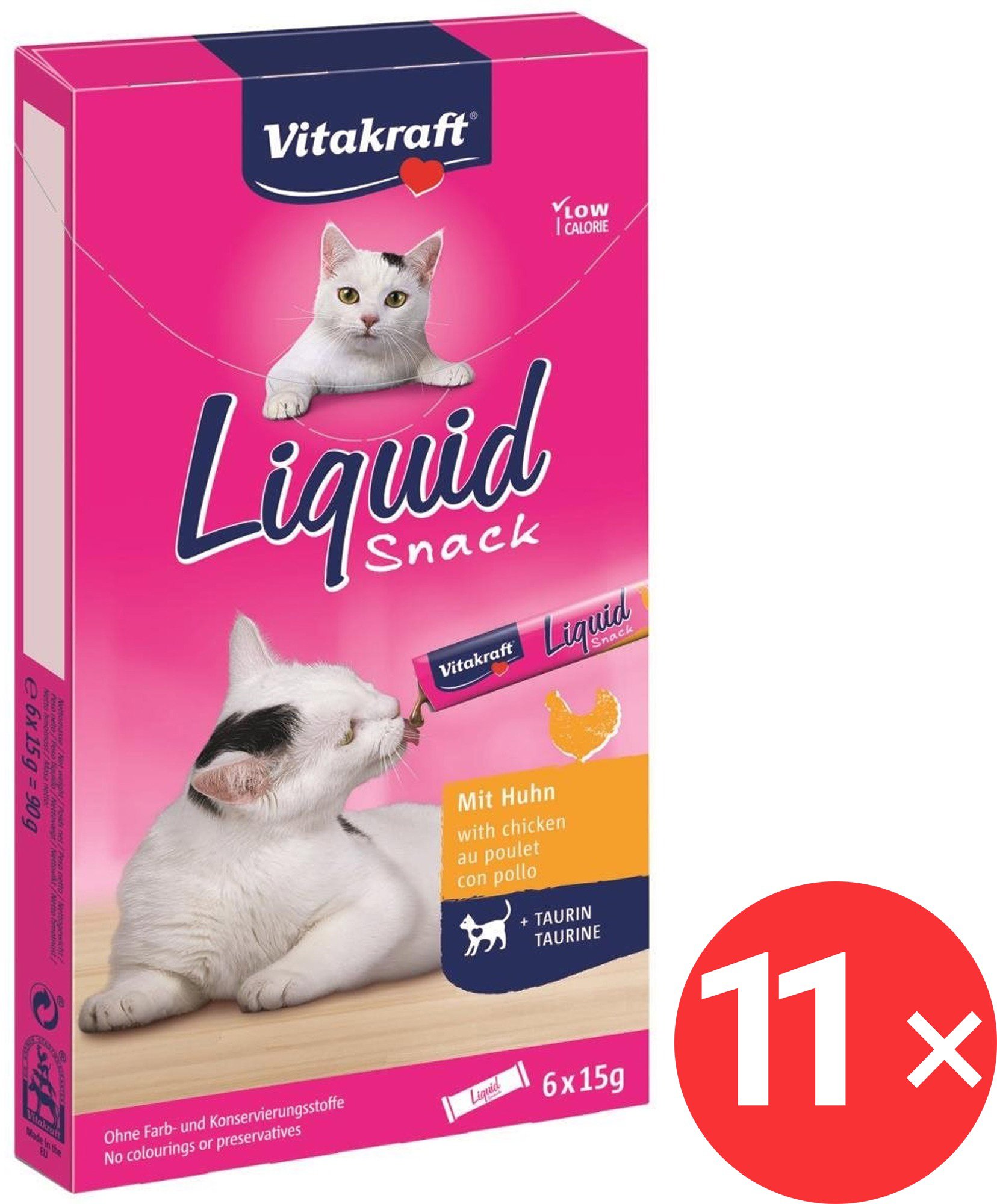 Vitakraft Liquid Snack chicken-taurine 11 × 90 g - Cat Treats