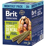 Brit Premium by Nature Dog Dental Bar M with collagen and spirulina, 28 pcs - Dog Treats