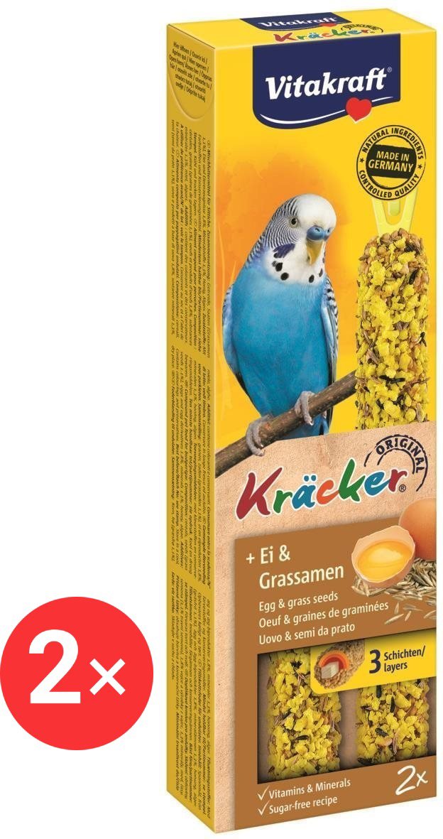 Vitakraft Kracker andulka egg+grass seeds 2 × 2 pcs - Treats for Rodents