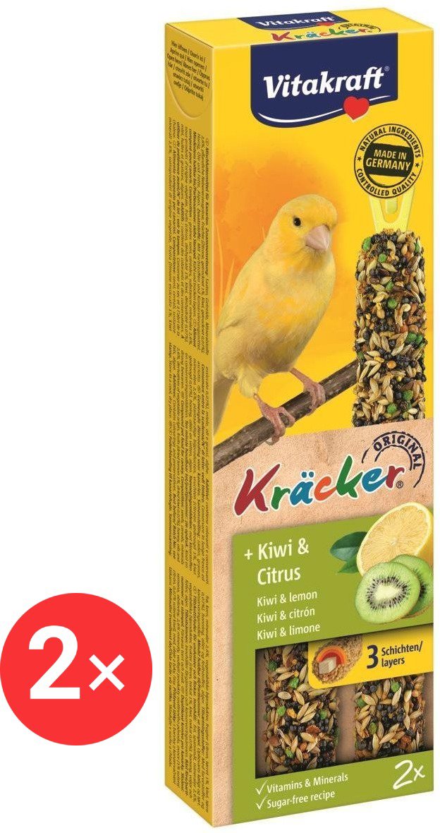 Vitakraft Kracker canary kiwi+citrus 2 × 2 pcs - Birds Treats