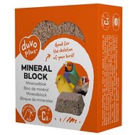 Duvo+ mineral block based on calcium and oysters 80 g 6,5 × 5,3 × 2,5 cm - Mineral Block for Birds