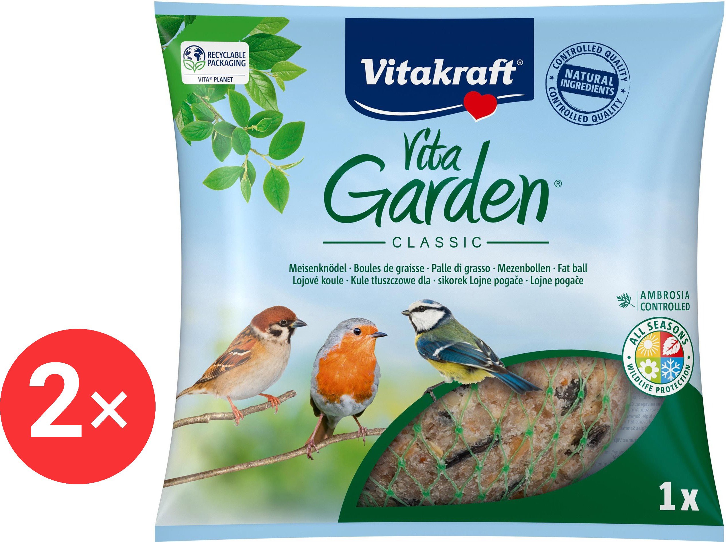 Vitakraft Vita Garden Tallow Ball 2 × 500 g - Bird Feed