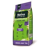 Nativia Senior & Light – Chicken & Rice 15 kg - Granuly pre psov