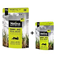 Nativia Real Meat - Rabbit & Rice 8kg + 1kg Free - Dog Kibble
