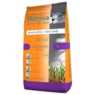 Nativia Castrated – Duck & Rice 10 kg - Granule pre mačky