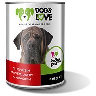 Dog's Love hovädzie s pečienkou a zeleninou 415 g - Konzerva pre psov