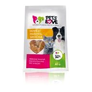 Pet´s Love beef meat hearts 40 g - Dog Treats