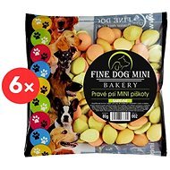 Fine Dog Bakery Mini Sponge Cookies for Small Dog Breeds 6 × 80g Coloured - Dog Biscuits
